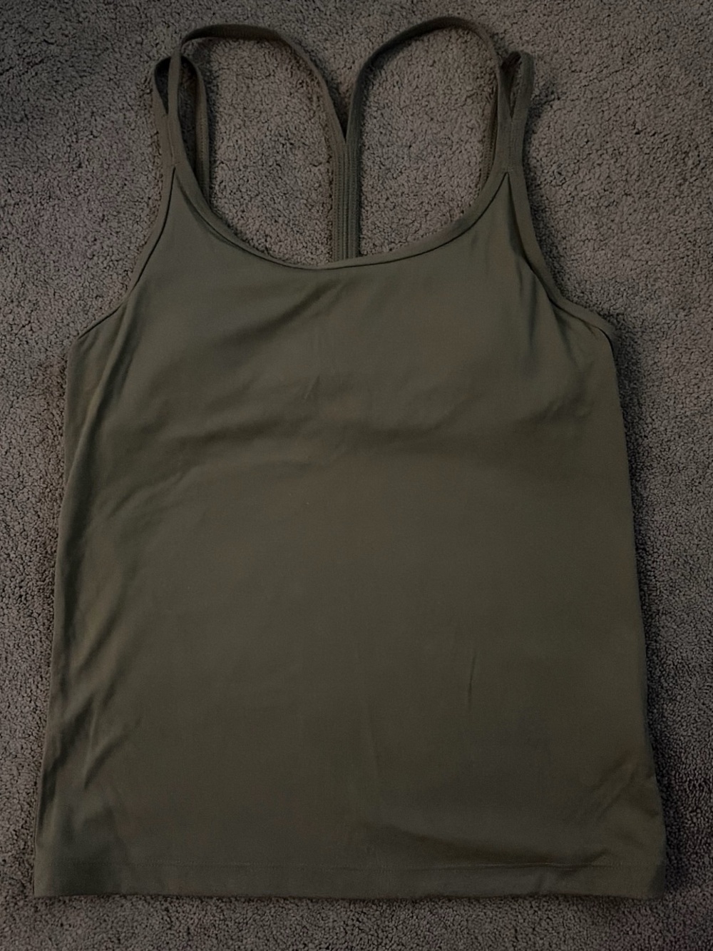 PINK Victoria's Secret Olive Green Racerback Tank